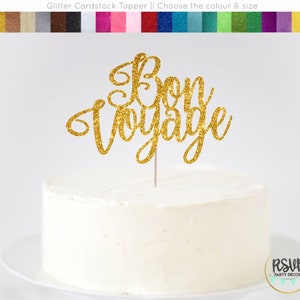 Bon Voyage Cake Topper, Going Away Party Decor, Farewell Cake Topper, Happy Retirement Cake Topper, Farewell Party Decor, Moving Cake Topper