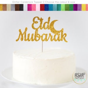 Eid Mubarak Cake Topper, Eid Party Decorations, Happy Eid Cake Topper, Ramadan Cake Topper, Mubarak Cake Topper, Eid Celebration