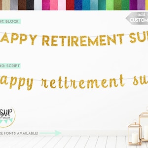 Custom Happy Retirement Banner, Happy Retirement Name Sign, Personalized Retirement Banner, Retired Sign, Custom Name Retirement Banner