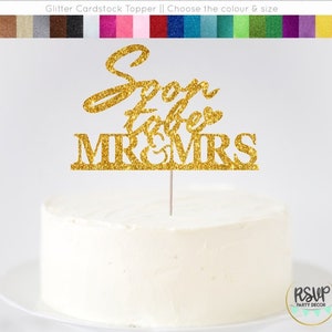 Soon to Be Mr & Mrs Cake Topper, Engagement Party Decor, We&#39;re Engaged Topper, Engagement Cake Topper, Engagement Centrepiece, Glitter, Love