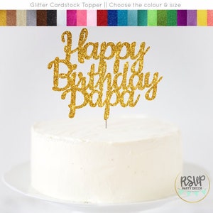 Happy Birthday Papa Cake Topper, Papa Geburtstagsschild, Opa Geburtstag Deko, Papa Geburtstag Party, Großeltern Geburtstag Topper