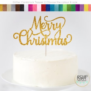Merry Christmas Cake Topper, Merry Christmas Sign, Christmas Party Decor, Be Merry, Christmas Centrepiece, Christmas Cake Topper, Glitter
