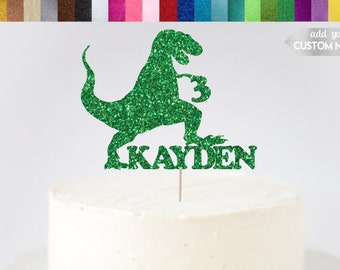 Dinosaur Cake Topper, Dinosaur Party Decor, Custom Dinosaur Decorations, T-Rex Cake Topper, Jurassic Cake Topper, Dinosaur Themed Party