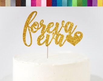 Foreva Eva Cake Topper, Forever and Ever Cake Topper, Foreva Eva Topper, Foreva Eva Sign, Forever and Always, Modern Wedding Cake Topper