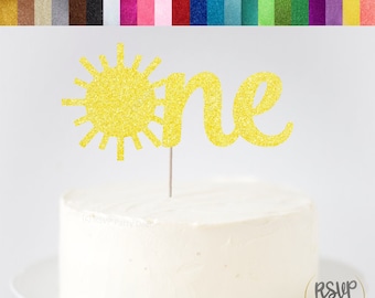 Sun One Cake Topper, Sun Themed 1st Birthday Cake Topper, You Are My Sunshine First Birthday Decorations, Summer 1st Birthday Cake Topper