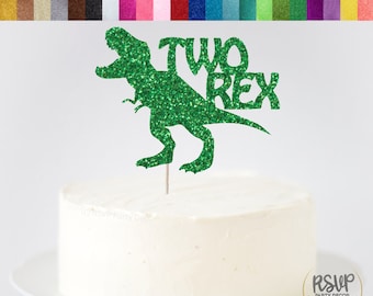 Two Rex Cake Topper, Two Rex Sign, Two Rex Party Decor, Dinosaur Birthday, Dinosaur Party Decor, T-Rex Cake Topper, Dinosaur Topper