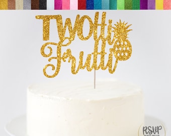TWOtti Frutti Cake Topper, Twotti Fruity Cake Topper, Tutti Fruity Birthday Decorations, Fruit 2nd Birthday Decorations, Two-tti Frutti Sign