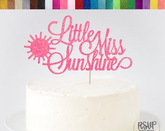 Little Miss Sunshine Cake Topper, Sunshine Cake Topper, Girl Baby Shower Cake Topper, First Birthday Cake Topper, Sunshine Party Decor