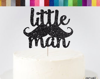 Little Man Cake Topper, Little Man Party Decor, Smash Cake Topper, Moustache Cake Topper, Mustache Cake Topper, Boy Birthday Decorations