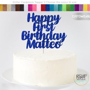 Custom First Birthday Cake Topper, Personalized 1st Birthday Cake Topper, Custom is One Topper, 1st Birthday Party Decor, 1 Birthday Topper
