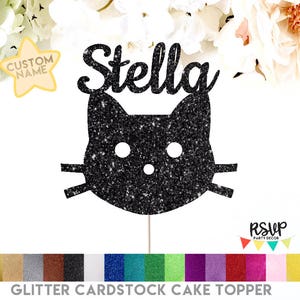 Cat Cake Topper, Kitty Cake Topper, Kitten Cake Topper, Custom Cat Topper, Custom Kitty Topper, Cat Party Decorations, Cat Birthday Decor