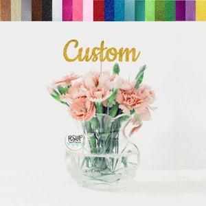 Benutzerdefinierte Herzstück-Topper, personalisierter Blumenstrauß-Topper, Valentinstag-Blumenschild, Abschlussblumenstrauß-Zeichen, Muttertagsblumen, Namensschild