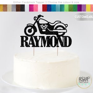 Custom Motorcycle Cake Topper, Motorcycle Party Decorations, Biker Cake Topper, Party Decor for Biker, Motorcycle Birthday Decorations