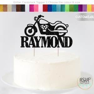 Custom Motorcycle Cake Topper, Motorcycle Party Decorations, Biker Cake Topper, Party Decor for Biker, Motorcycle Birthday Decorations