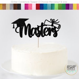 Masters Grad Cake Topper, Masters Degree Graduation Cake Topper, Masters Graduate Grad Party Decorations, 2024 Graduation Party Supplies