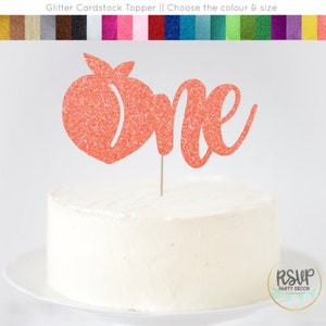 Peach One Cake Topper, Peach Theme Party Decorations, Georgia Peach First Birthday, Fruit 1st Party Decorations, One Sweet Peach Cake Topper