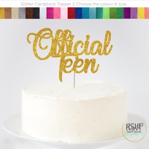 Official Teen Cake Topper, #Teen Cake Topper, 13 Cake Topper, 13th Birthday Cake Topper, Teenager Cake Topper, 13th Birthday Party Decor
