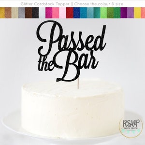 Passed The Bar Cake Topper, Law Bar Exam Cake Topper, Lawyer Graduate Grad Party Decorations, 2024 LLM Graduation Supplies, Case Closed Sign