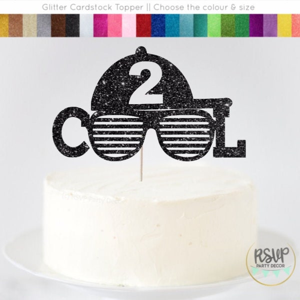 2 Cool Cake Topper, Two Cool Cake Topper, Two Cool Party Decorations, Shutter Glasses Cake Topper, Boy Second Birthday Party Decor