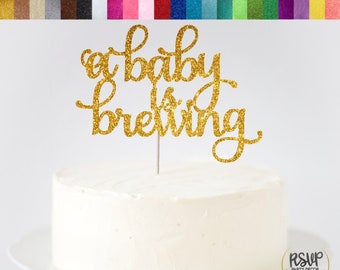 A Baby is Brewing Cake Topper, A Baby is Brewing Decorations, Beer Baby Shower, Tea Themed Baby Shower Decor, Magical Baby Shower Decor