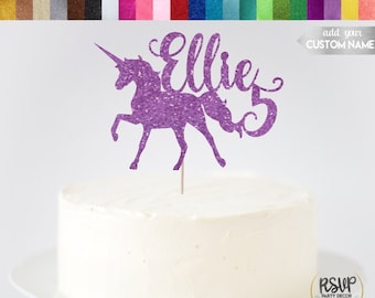 Custom Unicorn Cake Topper, Unicorn Party Decor, Personalized Name Unicorn Topper, Unicorn Birthday Cake Topper, Unicorn Birthday Decoration