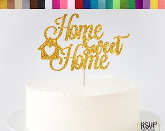 Home Sweet Home Cake Topper, Housewarming Cake Topper, Housewarming Party Decorations, Home Sweet Home Sign