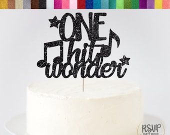 ONE Hit Wonder Cake Topper, Music Themed Party Decorations, Rock n Roll First Birthday, Music 1st Birthday Party, Music Cake Smash Topper