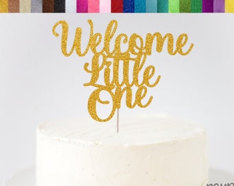 Willkommen Little One Cake Topper, Baby Shower Cake Topper, Gender Reveal Cake Topper, Baby Shower Deko, BabyParty Deko