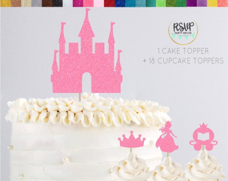 19 PCS Princess Cake Topper and Cupcake Toppers Princess Birthday Party Decor Princess Baby Shower Decorations Magical Party