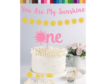 21 PCS Sunshine First Birthday Party Decorations, Sun One Birthday Party Decor, You Are My Sunshine 1st Birthday Party Supplies, Sun Garland