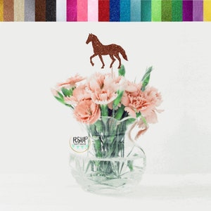 Stelo centrotavola cavallo, Decorazione per feste di compleanno a cavallo, Decorazioni per feste in fattoria, Topper floreale Derby, Festa da cowboy cowgirl, Topper centrotavola per cavalli
