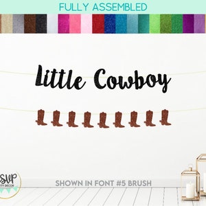 Piccolo striscione da cowboy, decorazioni per feste da cowboy, ghirlanda di compleanno a tema cowboy, decorazioni per feste del selvaggio West, decorazioni per baby shower da cowboy