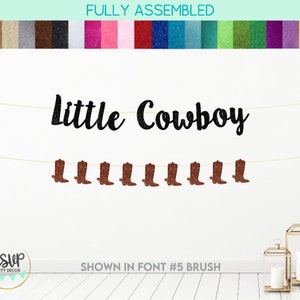 Little Cowboy Banner, Little Cowboy Party Decor, Cowboy Theme Birthday Garland, Wild West Party Decorations, Cowboy Baby Shower Decor