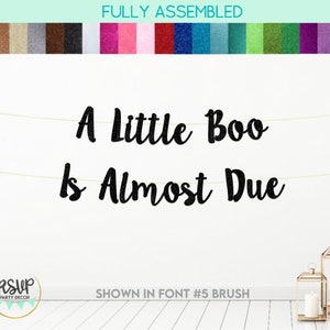 A Little Boo Is Almost Due Banner, Halloween Baby Shower Banner, Halloween Gender Reveal Banner, Ghost Baby Shower Party Decor, Fall Shower