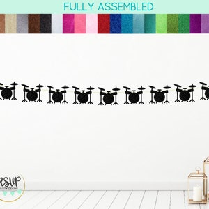 Drums Garland, Drum Party Decor, Rockstar Party Decor, Music Themed Birthday Banner, Rock n Roll Party Decor, Band Banner