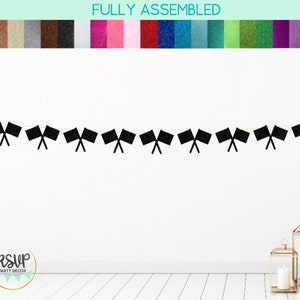 Race Flag Garland, Car Racing Party Decor, Two Fast Birthday Party Decor, Fast One Birthday Party Decorations, Racecar Party Decor