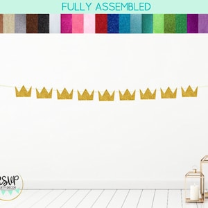 Wild One Crown Garland, Glitter Crown Banner, Little Prince Party Decoraties, Wild One Birthday Party Decor, Wild Things Party Decoraties
