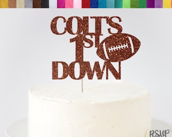 Custom 1st Down Cake Topper, Football 1st Birthday Party Decorations, First Down Party Decor, Football First Birthday Party Supplies