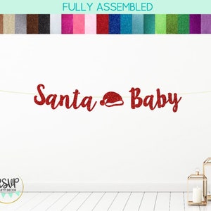 Santa Baby Banner, Weihnachten Baby Shower Dekorationen, Weihnachten Gender Reveal Partydekoration, Weihnachten Baby Shower Banner, Winter Baby