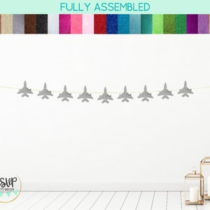 Fighter Jet Airplane Garland, Military Party Decorations, Aviation Party Decor, Pilot Birthday Party Decor, Air Force Army Party Decorations