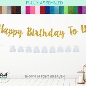 Happy Birthday To Us Banner, Geburtstag Tortengirlande, Doppelte Geburtstagsparty, Zwillingsgeburtstag Party Dekoration, Gemeinsame Geburtstagsparty, Zwillingsparty