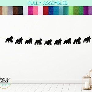 Gorilla Garland, Monkey Party Decor, Jungle Safari Birthday Party Decor, Zoo Party Decoration, Ape Party Decor, Jungle Party Supplies
