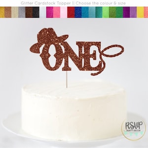 Cowboy One Cake Topper, Cowboy 1st Birthday Cake Topper, First Rodeo Birthday Party Decor, Cowgirl 1st Birthday Decor, Country One Topper