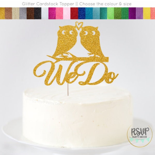 Owl We Do Cake Topper, Owl Wedding Cake Topper, Rustic Wedding Cake Topper, Barn Wedding Decorations, Owls In Love Topper, Forest Wedding