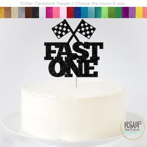 Fast One Cake Topper, Racecar 1st Birthday Cake Topper, Race Car First Birthday Party Decorations, Car 1st Birthday Cake Topper, Fast Sign
