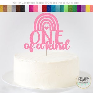 Cake Topper unico nel suo genere, Boho Rainbow 1st Birthday Party Decor, Boho Rainbow First Birthday Cake Smash Topper, Cute 1st Birthday Party