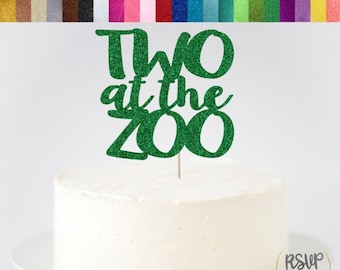 Zwei im Zoo Torten topper, Tier 2. Geburtstag Torten deko, Tier 2. Geburtstag Party Dekoration, Zwei Wild Schild, Zoo 2. Geburtstag Deko
