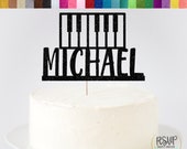Custom Piano Keyboard Cake Topper, Piano Party Decorations, Name Music Cake Topper, Piano Birthday Cake Topper, Name Music Party Decor Il_170x135