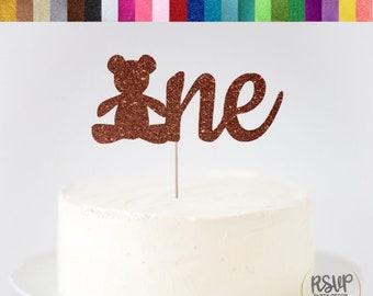 Teddy Bear One Cake Topper, Teddy Bear 1st Birthday Party Decor, Storybook 1st Birthday Decor, Teddy Bear One Cake Smash Topper