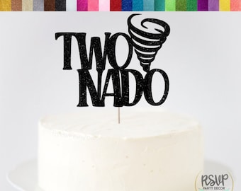 Twonado Cake Topper, 2nd Birthday Cake Topper, Funny 2nd Birthday Party Decorations, Two Nado Tornado Cake Topper, Weather 2nd Birthday